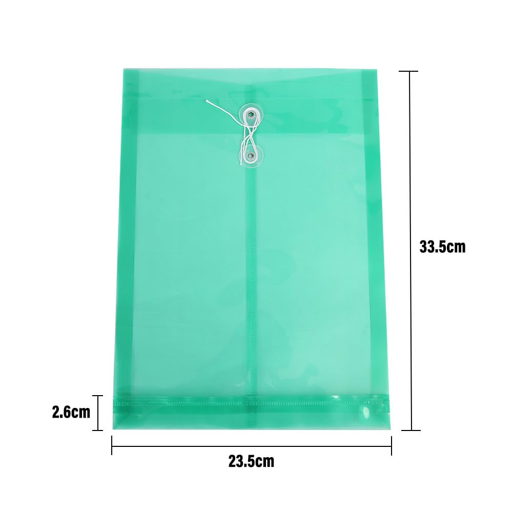 Cartellina portadocumenti, 40 pezzi, 33,5 x 23,5 x 2,6 cm, formato A4, con fondo espandibile, in plastica, per organizzare documenti, documenti e documenti