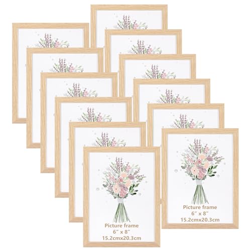 Giftgarden Cadre Photo 15x20 cm bois en PVC, Lot de 12, Cadre Photo Noir Classique pour Maison, Chambre, Bureau, Couloir ou Galerie
