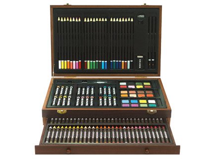 Trousse de peinture en bois 142 pièces coffret Deluxe