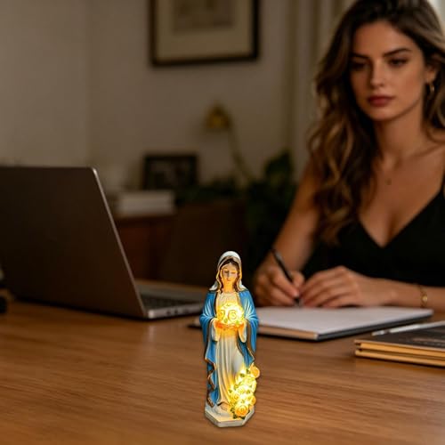 Lámpara de la Virgen María para mesita de noche y rincones de oración 5