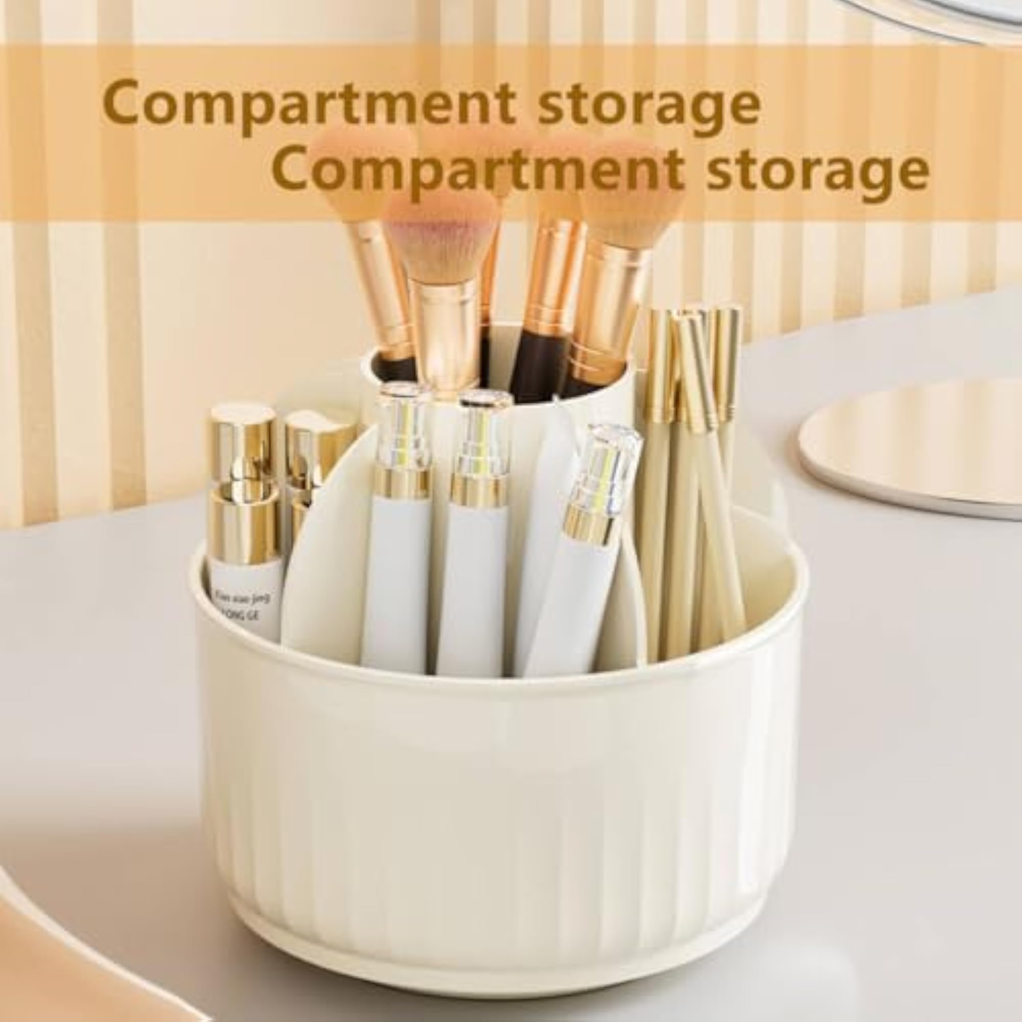 360 Rotating Large Capacity Makeup Brush Holder