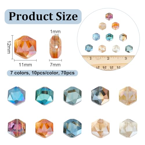 Perles en verre de 12mm pour fabriquer des bijoux sans outils complexes à la maison