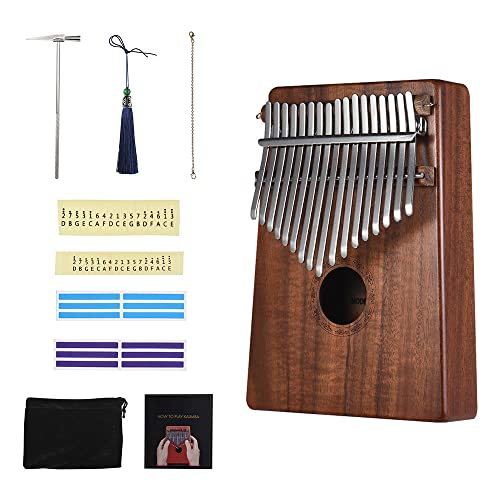 Btuty 17 touches Piano à pouce Thumb Piano Kalimba Mbira Sanza Hawaiian Koa Bois Massif avec Sac de Transport Livre de… - Les Beatles, Paul McCartney, John Lennon, RIngo Starr, George Harrison Btuty 17 touches Piano à pouce Thumb Piano Kalimba Mbira Sanza Hawaiian Koa Bois Massif avec Sac de Transport Livre de… – Image 6