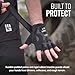 MudGear Gloves - Durable Fingerless Workout Gloves with Wrist Support for Obstacle Races and Fitness Training, Improves Grip, Protects Hands, Boosts Performance, Medium, Black
