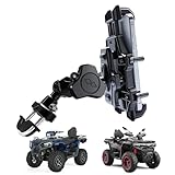 QYMOTO ATV Phone Holder Mount,Motorcycle Handlebar Phone Mount,4 Wheeler Anti Vibration 360 Cell Phone Holder Clamp Fit CFMOTO Cforce,Polaris Sportsman,Can am Outlander Adjustable Fit 4.7"-7.1'' Phone