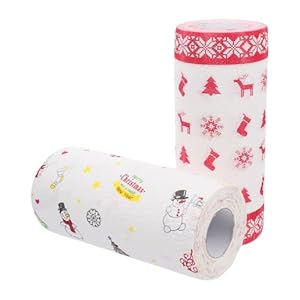 Angoily 2 Rollen Weihnachtspapier Küchenrolle
