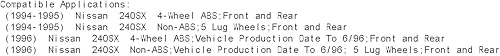 Miniatura 2 de Para Nissan 240SX R1 Concepts eLine 1994-1996 Kit de rotores de freno delanteros y traseros + pastillas de freno de cerámica