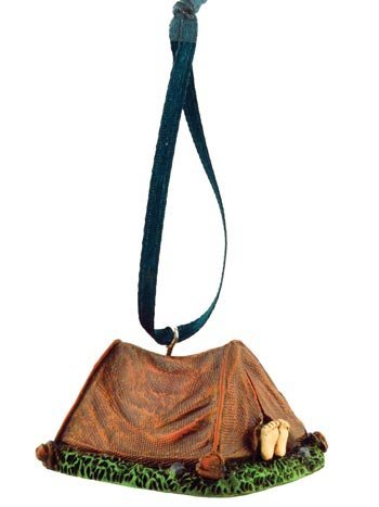 Camping Tent Figurine Ornament, 2-inch, Hanging Tree Decoration by Home Collection