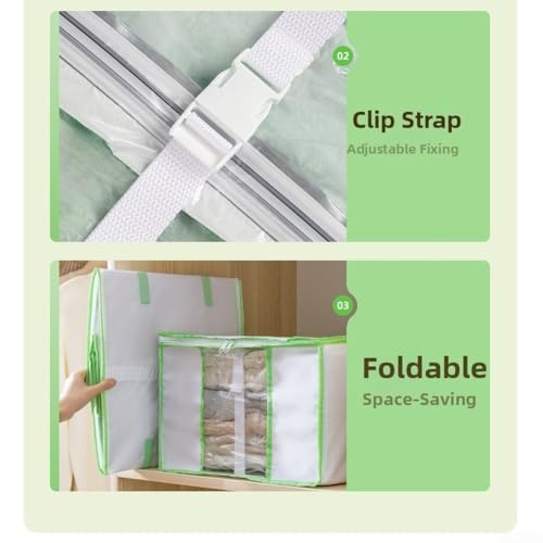 Boîte de rangement avec sac compression vêtements pliable M - 8