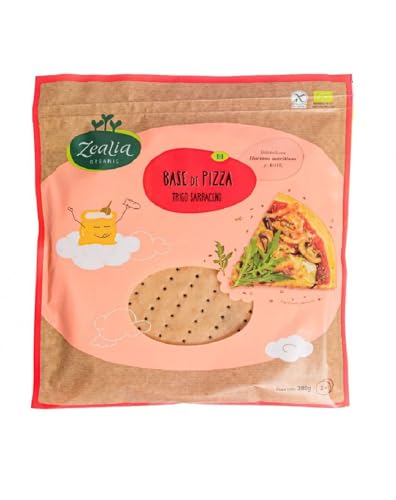Base de Pizza de Trigo Sarraceno Bio 380g | Sin Gluten y Ecológica | Apta para Veganos | Masa Fina y Crujiente Lista para Hornear
