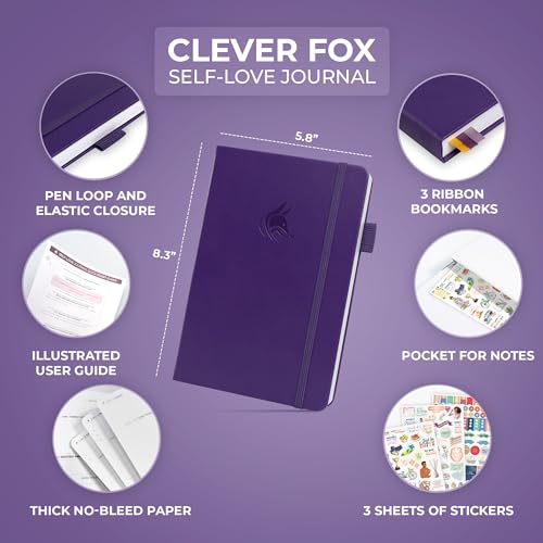 Journal d'amour de soi Clever Fox violet pour la routine du matin - 6