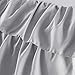 Intelligent Design Waterfall Comforter Reversible Solid Lush Ruffled Stripe Shabby Chic Ultra Soft Microfiber Down Alternative Pleated Decor Pillow Bedding Set, Twin/Twin XL, Grey, 4 Piece