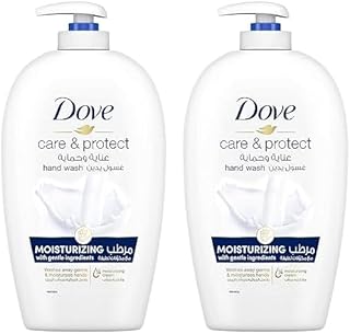 غسول يدين مغذي بعمق مع ¼ كريم مرطب ليدين ناعمة وحريرية من دوف، 500 مل (عبوة من قطعتين)