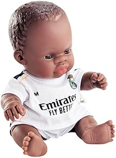 Comprar Miniland - Muñeco Real Madrid 21 cm con Equipación Oficial Blanca, Muñeco Fútbol Articulado y Coleccionable, Licencia Oficial (Africano)