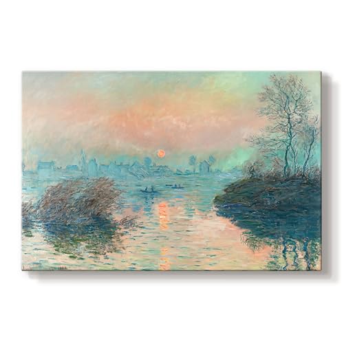 Claude Monet | Sunset on the Seine at Lavacourt | Canvas Wall Art | LT627