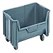 Quantum Storage Systems QGH705MOBGY Mobile Multi-Purpose Giant Stacking Open Hopper Container with Swivel Casters, 15-1/4
