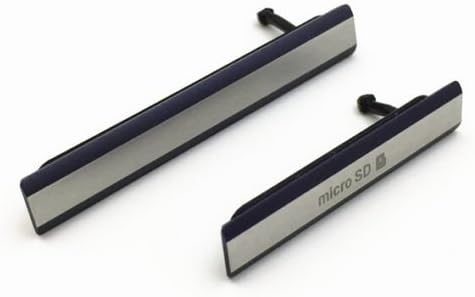 gsheng Dust Plug Cover Flap For Sony Xperia Z2 Micro SD Card For USB Charging port SIM Card port Cover Cap D6502 D6503 D6543 L50W (BLACK)