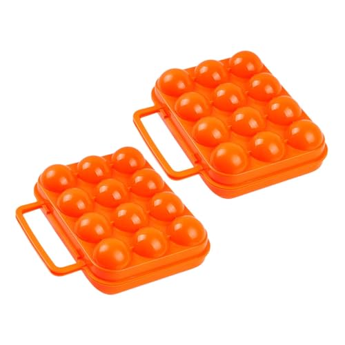 Lurrose 2pièces Boîte à Œufs de Voyage avec Compartiments Conception Antichoc Empilable pour Camping et Pique-