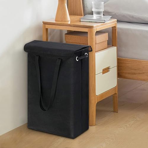 Panier à linge avec couvercle compact pour dissimuler le linge de maison sale - 4