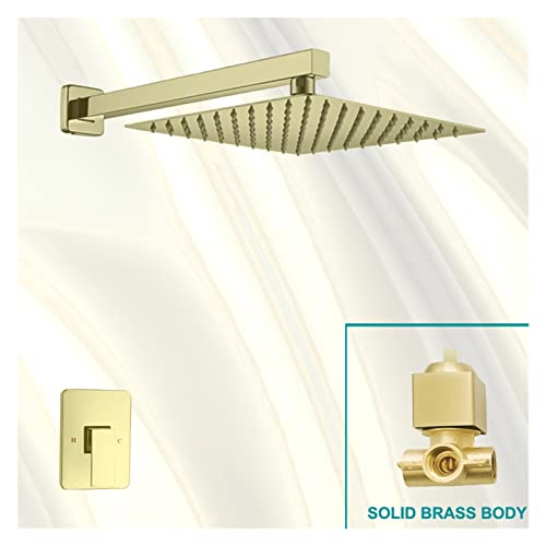 Ensemble de douche acier inoxydable or mat encastré chic et durable - 5