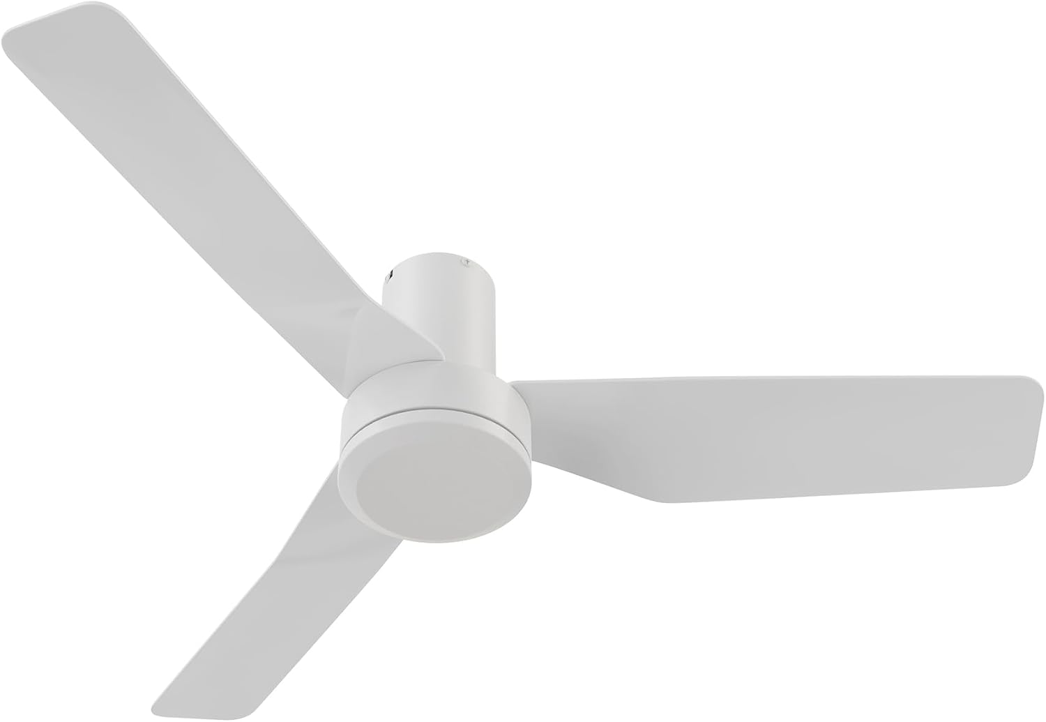 CEME 44 Inch Ceiling Fan without Lights Flush Mount, Small Ceiling Fan with Remote Low Profile, 10-Speed Reversible DC Motor, Indoor for Bedroom, White