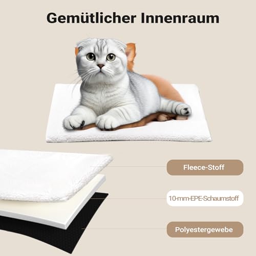 Wiltec Faltbare Transportbox für Hunde, Katzen S (42x36x41 cm), robust, leicht, sicher, Hundebox mit entnehmbarem Kissen, Schwarz