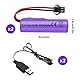 SKIKHN 2 Stück 1000mAh 3.7V RC Akku, Wiederaufladbare Lithium-Batterien mit UBS Ladekabel SM-2P Stecker, Universal Li-Ion Battery Compatible Für RC Fahrzeuge, Boote, Panzer, Auto, Roboter, Stunt Car
