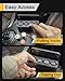 TRIZEPSSEIL Coin Holder for Car, Large Capacity Change Holder for Car Coin Organizer with Durable Design, Compatible with All Car Accessories(1 Pack)