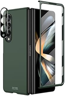 CENMASO for Samsung Galaxy Z Fold 4 Case (2022), Fold 4 Case [Screen Protector] [Camera Lens Protector],Ultra-Thin and Lightweight Hard PC Anti-Scratch Shockproof Protective Case for Z Fold 4-Green