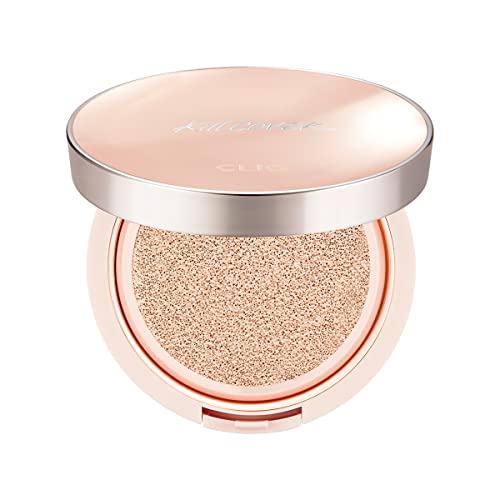 CLIO Kill Cover Glow Fitting Cushion | SPF50+/PA++++ Makeup Base and Fixer, Long Lasting, Lightweight formula with Radiant Glowing Finish for All Skin Types (2nd, 4 GINGER)