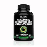 Revive Herbs Glucosamine Chondroitin MSM with New Zealand Green-Lipped Mussel | Support Joint Flexibility, Connective Tissue, Cartilage Health