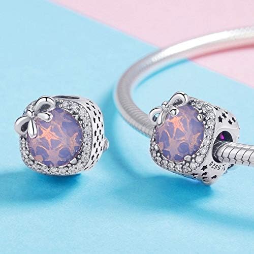 Miniatura 4 de MUERDOU Birthstone Charm Fit for Charms Bracelet Bowknot Birthday Crystal Charms for Bracelet and Necklace