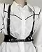 Pretishows Punk Womens Waist Belt Adjustable Suspenders Straps PU Leather Harness Belt Large