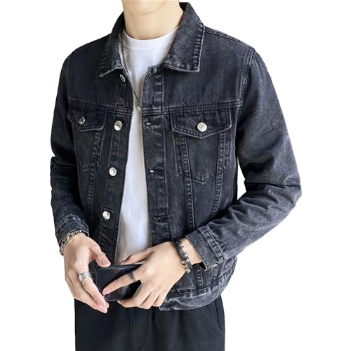 Veste en jean en denim boutonné pour homme style décontracté