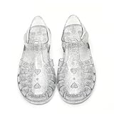 HaHaGuu Girls Jelly Sandals Summer Costume Princess Dress Flat Breathable Waterproof Fisherman Gladiator Shoes For Girl Closed Toe Beach Flat-Sandals For Toddler Little Kid Big Kids