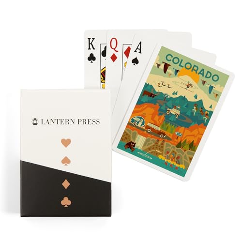 Lantern Press Colorado, Geometric, Wonderland, 52 cartas Póker