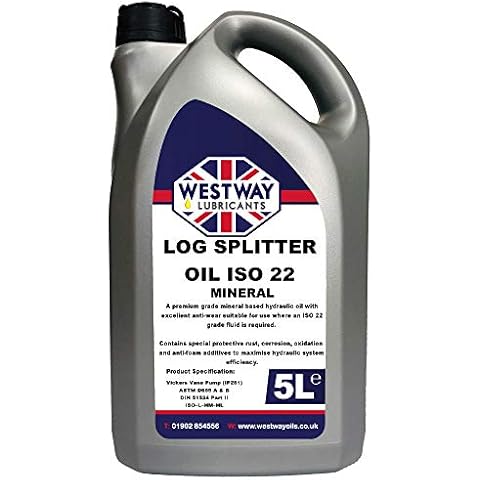 Log Splitter Oil ISO 22 Mineral 5 Litres / 5L Cover