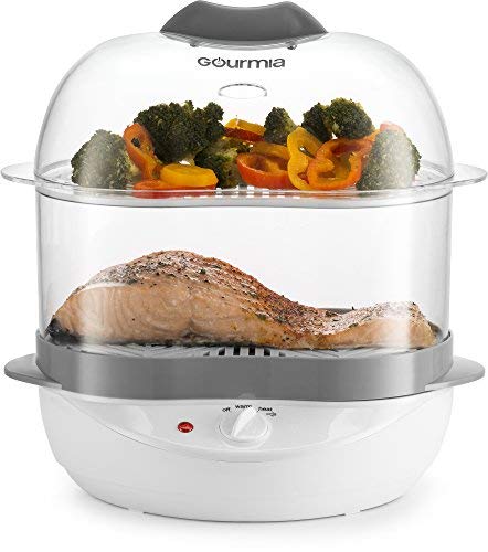 Gourmia Gec275 2 Layer Electric Egg Cooker - Soft, Medium, Or Hard Boil - Poacher & Steamer Trays - 6 Egg Capacity - Steaming Shelf For Bread And Vegetables - Automatic Shut Off - 400W #TOP2