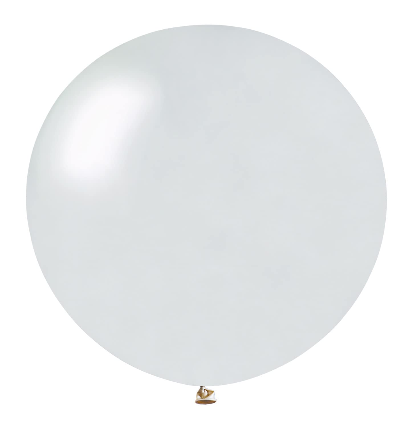Zestaw 10 balonów maxi perłowych z naturalnego lateksu najwyższej jakości G40 (Ø 100 cm / 40"), biała perła