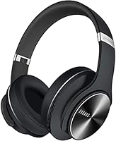 DOQAUS Bluetooth Headphones Over Ear, 90H Playtime Wireless, 3 EQ Modes, HiFi Audio & Deep Bass, ENC Noise Isolating Mic, Soft Earpads for Phone/PC