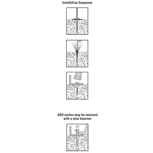Security Anchor, Pin Drive, 3/8x3 1/2, PK5