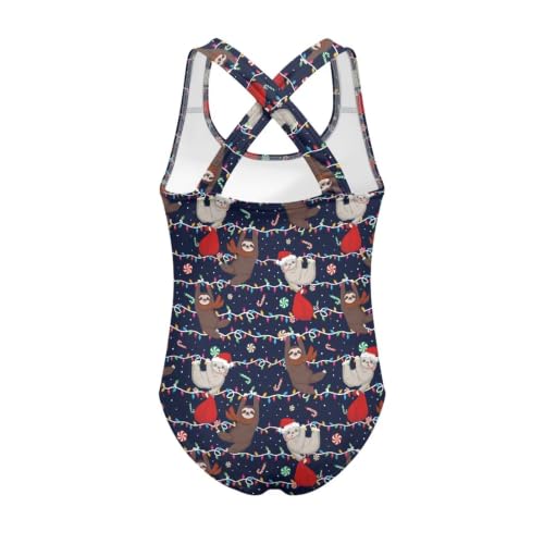 Image of Girls One Piece Swimsuits Quick Dry Beach Bathing Suit Crossback Swimwear 5-14 Years