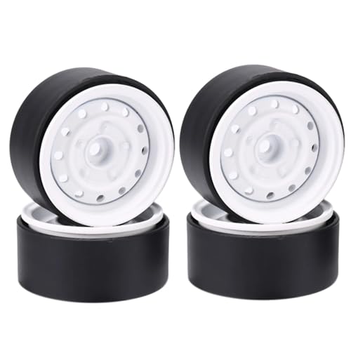 RC��������̎� For Axial For SCX10 For Traxxas For TRX4 D90 For Redcat Gen8 1/10 100g/�� ���^��1.9�r�[�h���b�N�z�C�[�������n�u RC�N���[���[�J�[�p�[�c(White)