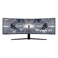 Samsung Odyssey G9 Curved Gaming Monitor C49G93TSSR, 49 Zoll, VA-Panel, QLED, DQHD-Auflösung, AMD FreeSync Premium Pro, G-Sync kompatibel, Reaktionszeit 1 ms, Krümmung 1000R, Bildwiederholrate 240 Hz