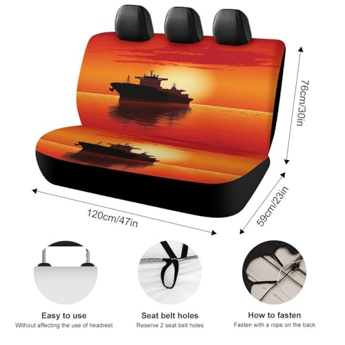Funda de asiento de coche para perro lavable y protector de asientos traseros para SUV 2
