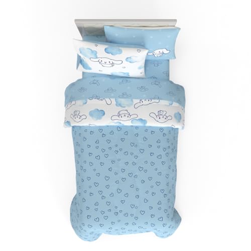 Image of Cinnamoroll Bedding 5 Piece Super Soft Cozy Reversible Comforter and Sheet Set with Sham, Twin, (100% Official Licensed Product) By Franco
