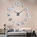 DIY Wanduhr groß Moderne Mute Wall Clock 3D Acryl Spiegel Metall Rahmenlose Wandaufkleber Uhren Style Raum Home Office Decor Geschenk