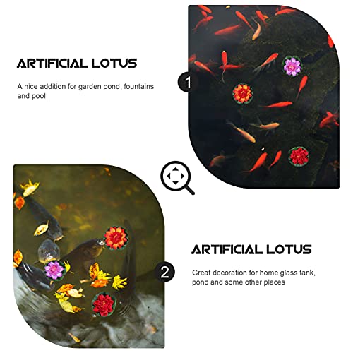 Balacoo X44XZZRF1573W37 6Pcs Artificial Floating Foam Lotus Flowers Lifelike Water Lily Flowers Pad thumb #4