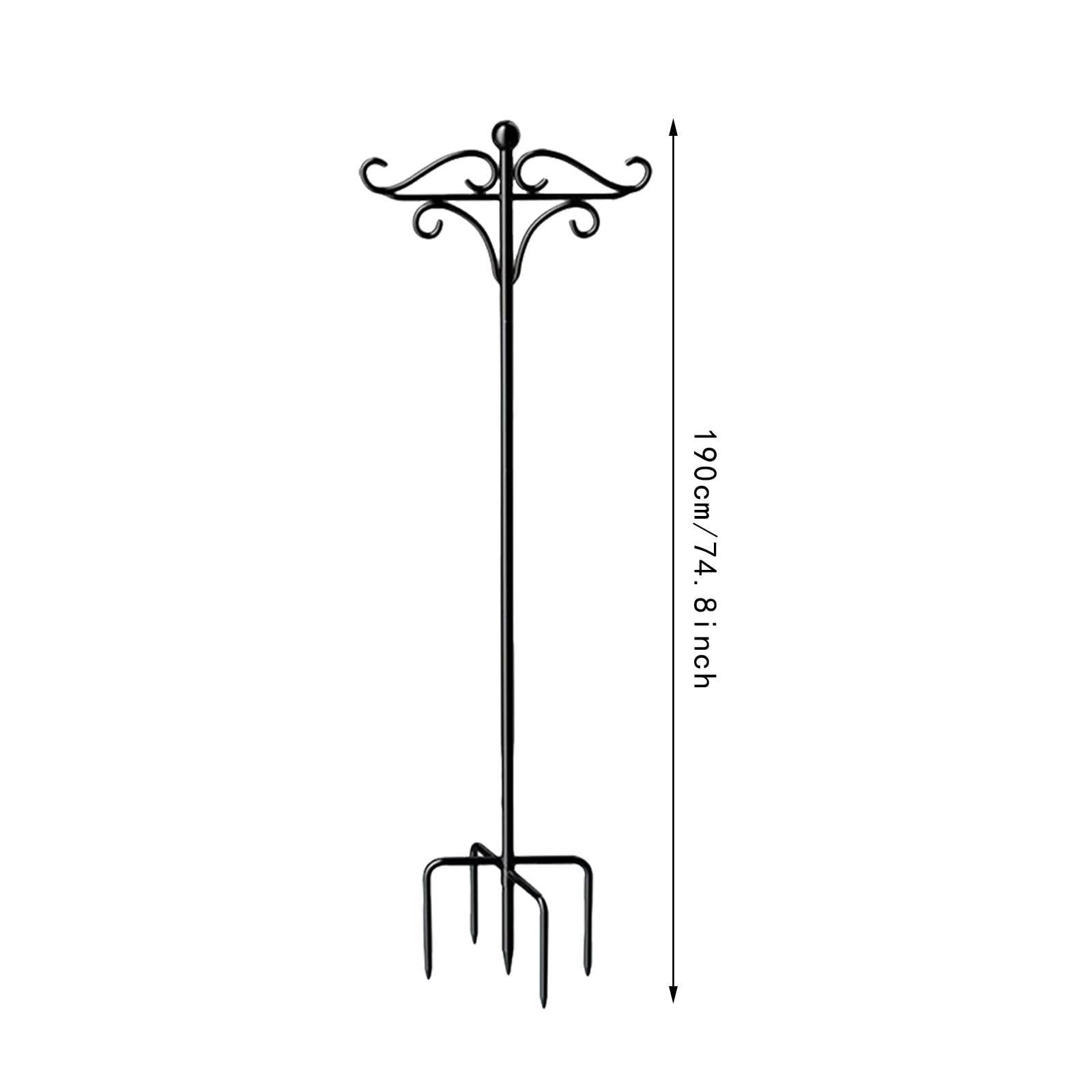 Gancio da Giardino per Piante Sospese, Decorazione, Supporto per Mangiatoia per Uccelli, Supporto per Vasi di Fiori Sospesi, Mangiatoia per Uccelli, L, Altezza 190cm