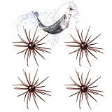 4Pcs Floating Sea Urchin Soft Lure - Super Urchin Bait with Tentacles, TPE Finesse Baits for Bass Fishing, Multi-Species Lures for Drop Shot, Wacky Rig, Neko Rig (B, Large)